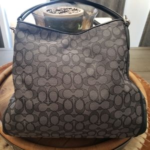 Beautiful Black Coach Signature Bag Tote- Mint Condition